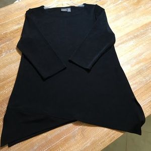 Solid black tunic